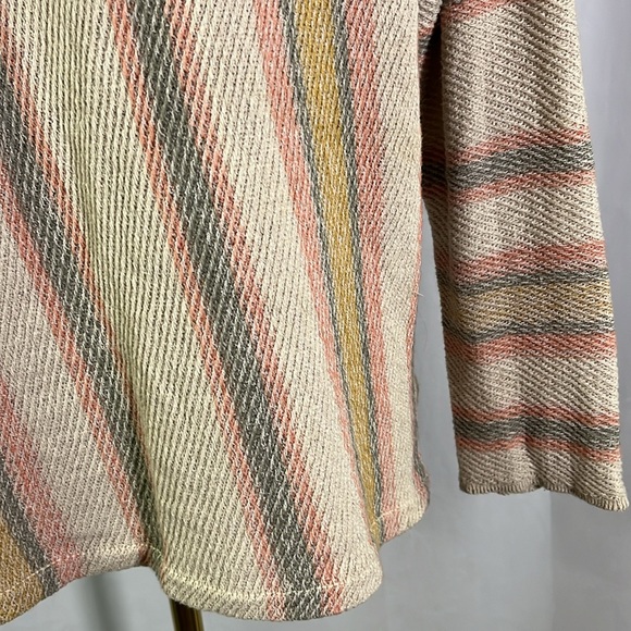 Rip Curl Sand Multicolor Striped My Tide Lace Up Poncho Hoodie - Picture 15 of 16